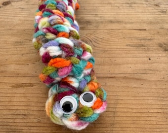 Crochet Jumbo Worry Worm Anxiety Fidget Toy Gift