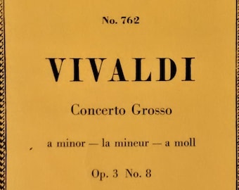 Vivaldi - Concert de Noël ou Concerto Grosso - La mineur - Op. 3 n° 8 avec préface d'Alfred Einstein - Partition de musique miniature d'Eulenberg