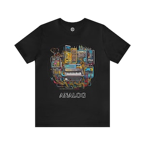 Analog Synthesizer Shirt - Analog Synth T-Shirt -Modular Synth Lover T-Shirt, - Synth Tee - Prog Rocker Print Tee - Keyboard Player Gifts