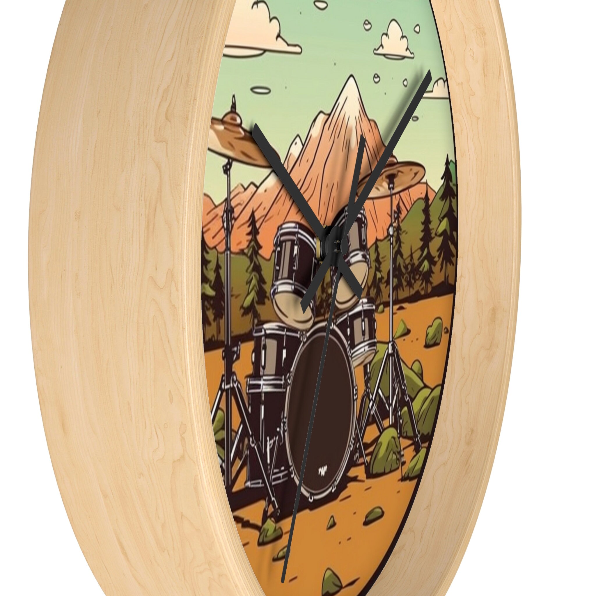 Japanese Art Drum Set Wall Clock Drummer Clock Drummers Clock Japanese