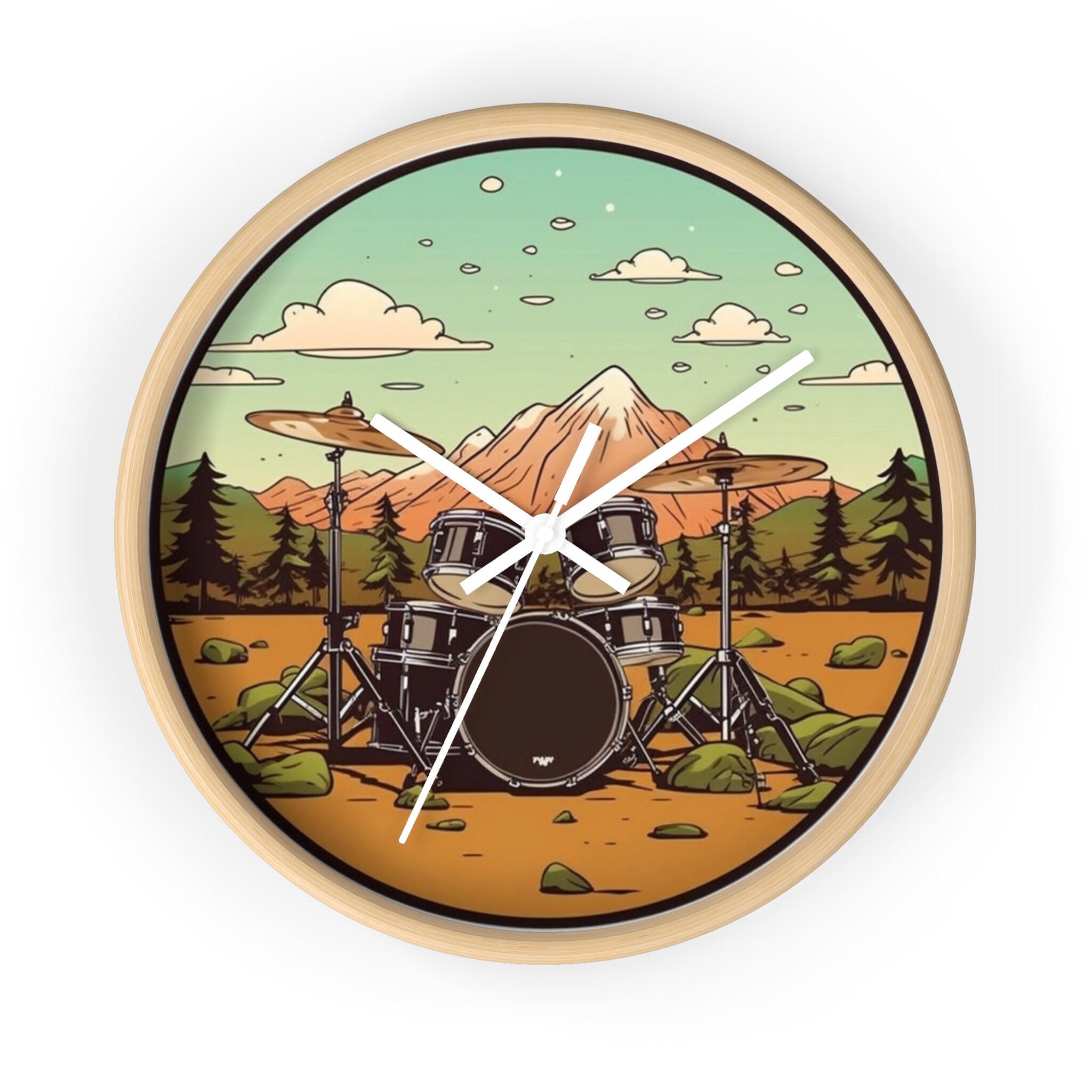 Japanese Art Drum Set Wall Clock Drummer Clock Drummers Clock Japanese
