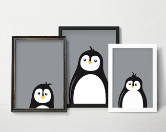 Set of 3,Penguins,Animal wall art,Kids room decor,Nursery wall art,Nursery decor,Baby room decor,Discount,INSTANT DIGITAL DOWNLOAD