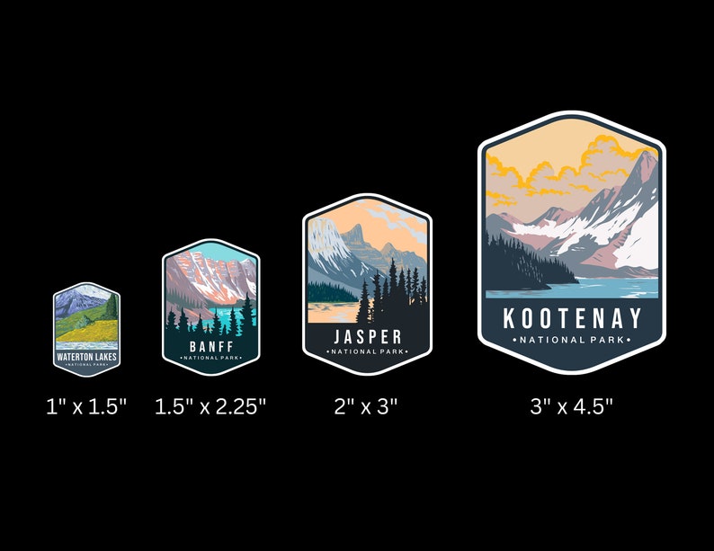 Canadian National Park Stickers: Waterproof, Glossy Badge Style - Etsy