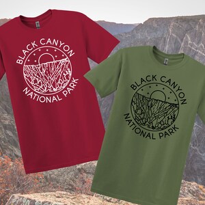 Camiseta del Parque Nacional del Cañón Negro, camiseta de recuerdo de Colorado