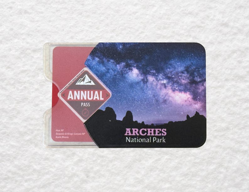 National Park Pass Sleeves America the Beautiful Annual Pass Cover Arches