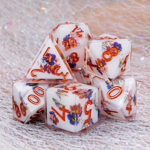 Sharp Edge Dice: Tea Inspired Copper Dice Set