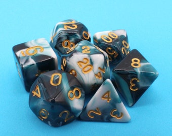 Polyhedral 7 Piece DND Dice Set - Atlantic Hubris