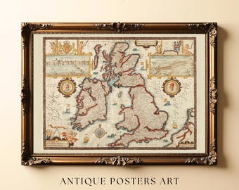 1906 年のイギリス諸島のアンティーク地図、グレート ブリテンおよび