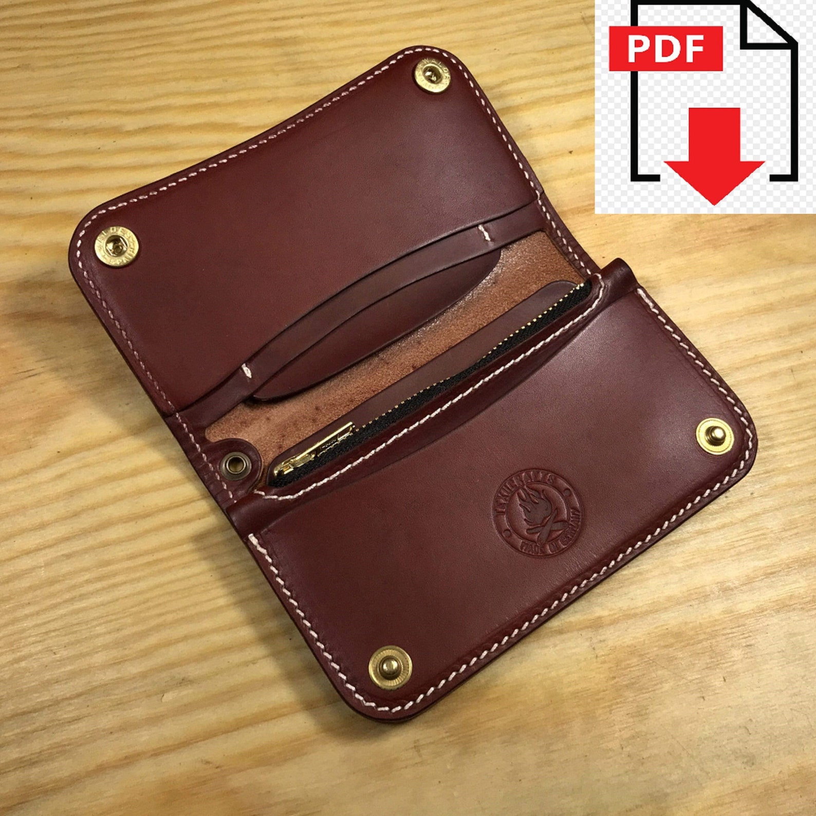 Leather Card Wallet Pattern PDF A4 Leather Cardholder | Etsy