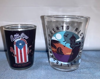 Puerto Rico Rocks Glasses Puerto Rico Shot Glasses - Etsy