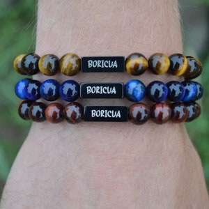 Boricua Natural Stone Bracelet