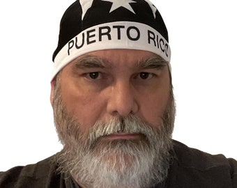 Black Puerto Rico Flag Durag