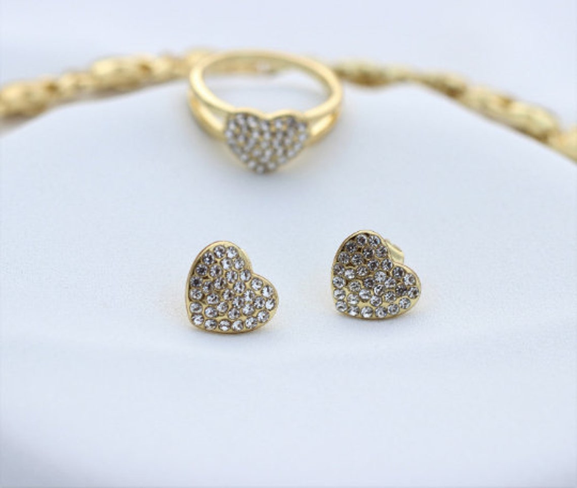 18k Real Gold Filled Xo Necklace Set Xo Necklace Set Gold Etsy