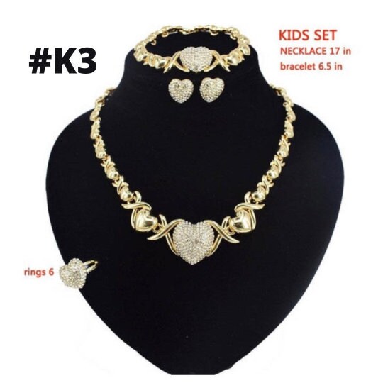 Hugs And Kisses Necklace Set 18K Gold Filled Jewelry Set Etsy Il Fullxfull.3298064201 Fn81