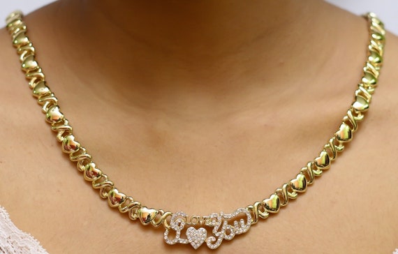 18k Real Gold Filled Xo Necklace Set Xo 