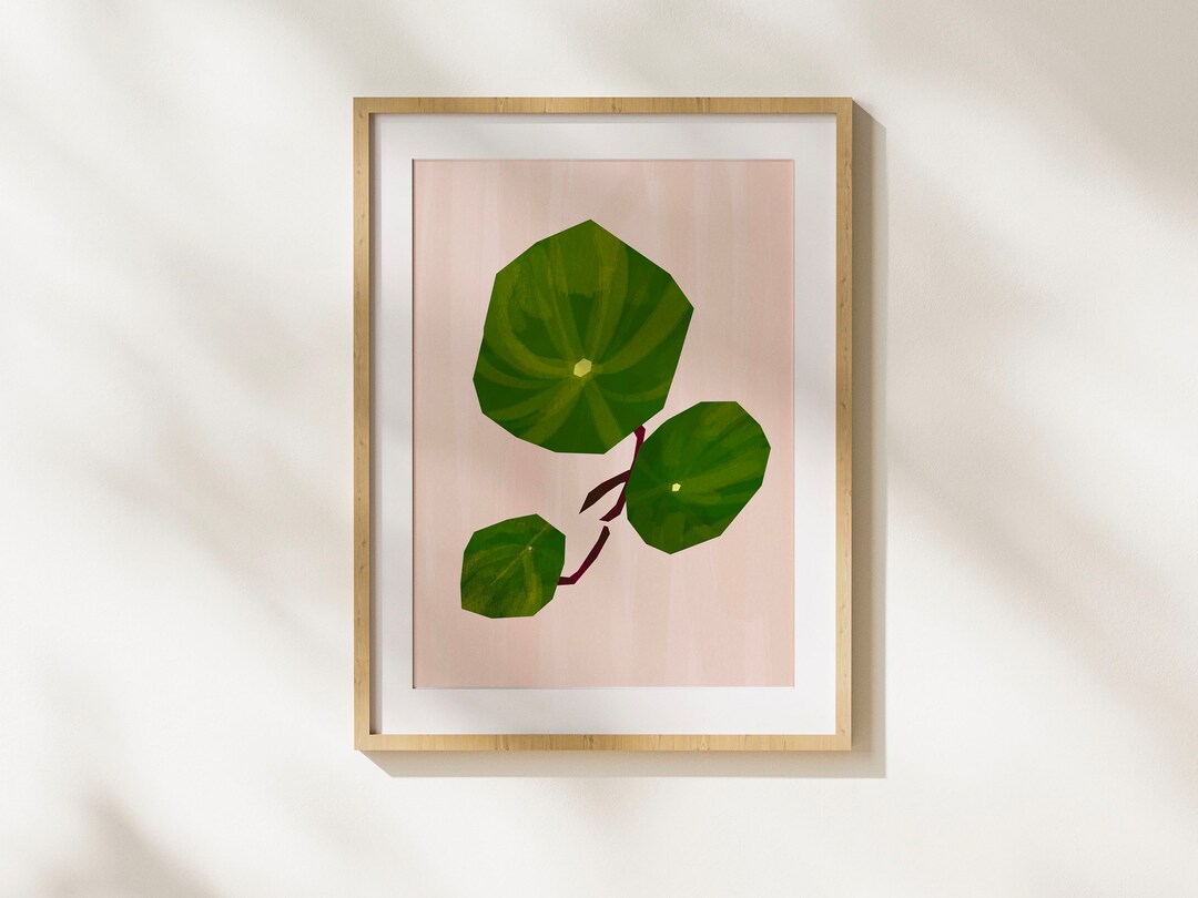 Modern Wall Art | Pilea Peperomioides (chinese Money Plant) Print ...