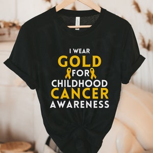 I Wear Gold for Childhood Cancer Shirt, Childhood Cancer Awareness Shirt, Gold Ribbon Shirt, Pediatric Cancer Shirt, Pediatric Nurse Shirt