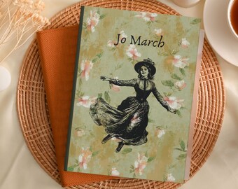 Louisa May Alcott Little Women Hardcover Journal, Jo March, Bookish Journal, Bookish Gift, Vintage Journal, Literary Journal, Literary Gift