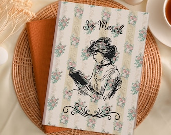 Louisa May Alcott Little Women Journal, Jo March Notebook, Bookish Journal, Bookish Gift, Vintage Journal, Literary Journal, Literary Gift