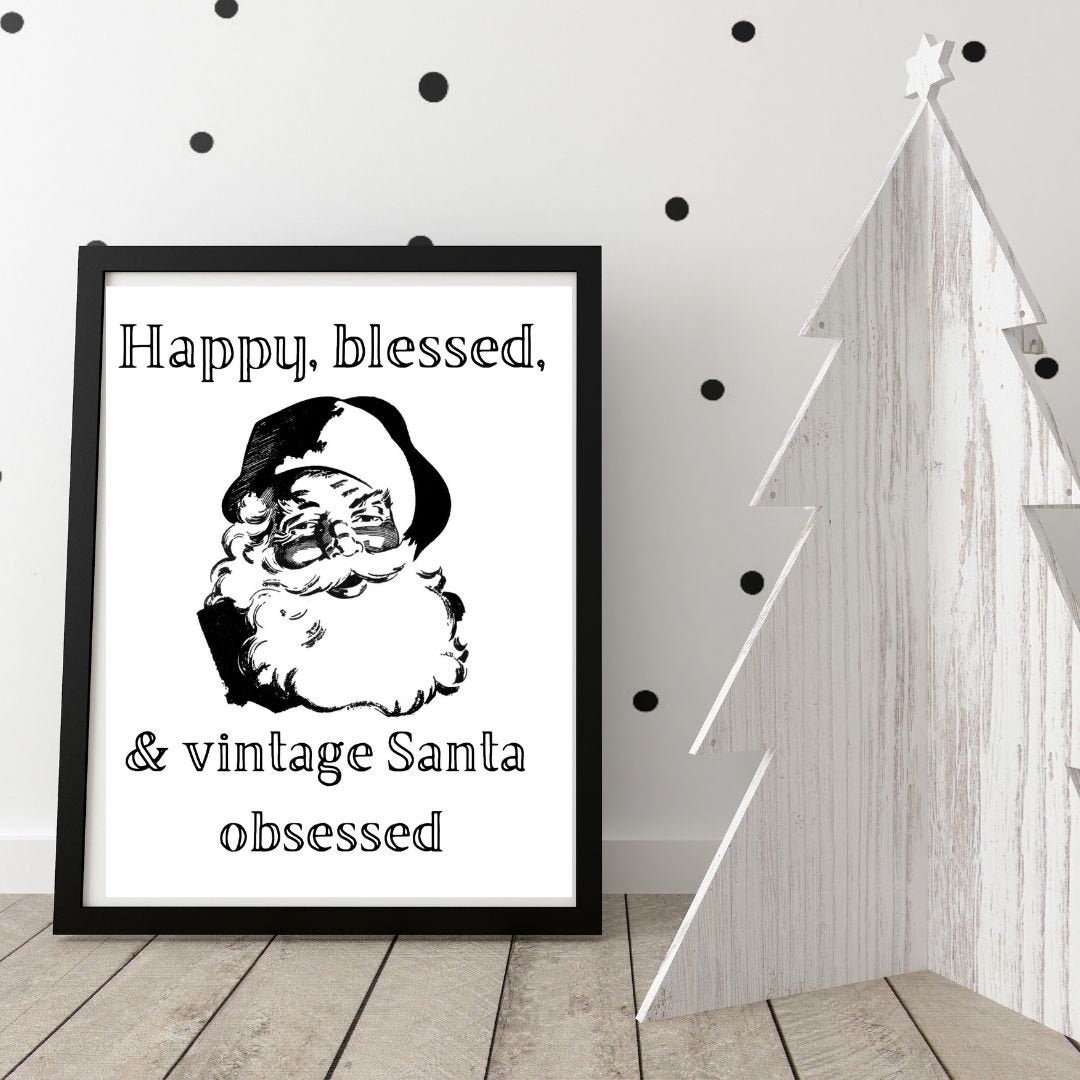 Vintage Santa Printable Vintage Santa Claus Vintage Christmas