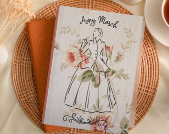 Hardcover Louisa May Alcott Little Women Journal, Amy March Notebook, Bookish Gift, Vintage Journal, Literary Journal, Literary Gift