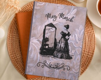Louisa May Alcott Little Women Hardcover Journal, Meg March, Bookish Journal, Bookish Gift, Vintage Journal, Literary Journal, Literary Gift