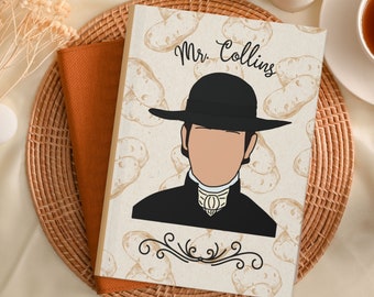 Hardcover What Excellent Boiled Potatoes, Mr Collins Journal, Lizzy Bennet, Jane Austen, Mr Darcy, Bookish Gift, Pride and Prejudice