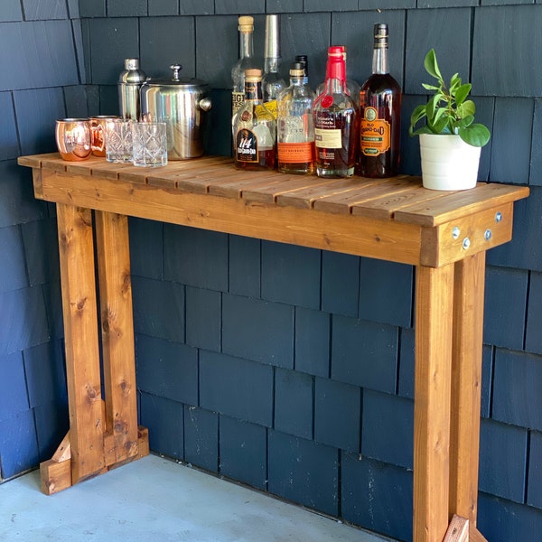 Outdoor Bar Table Etsy