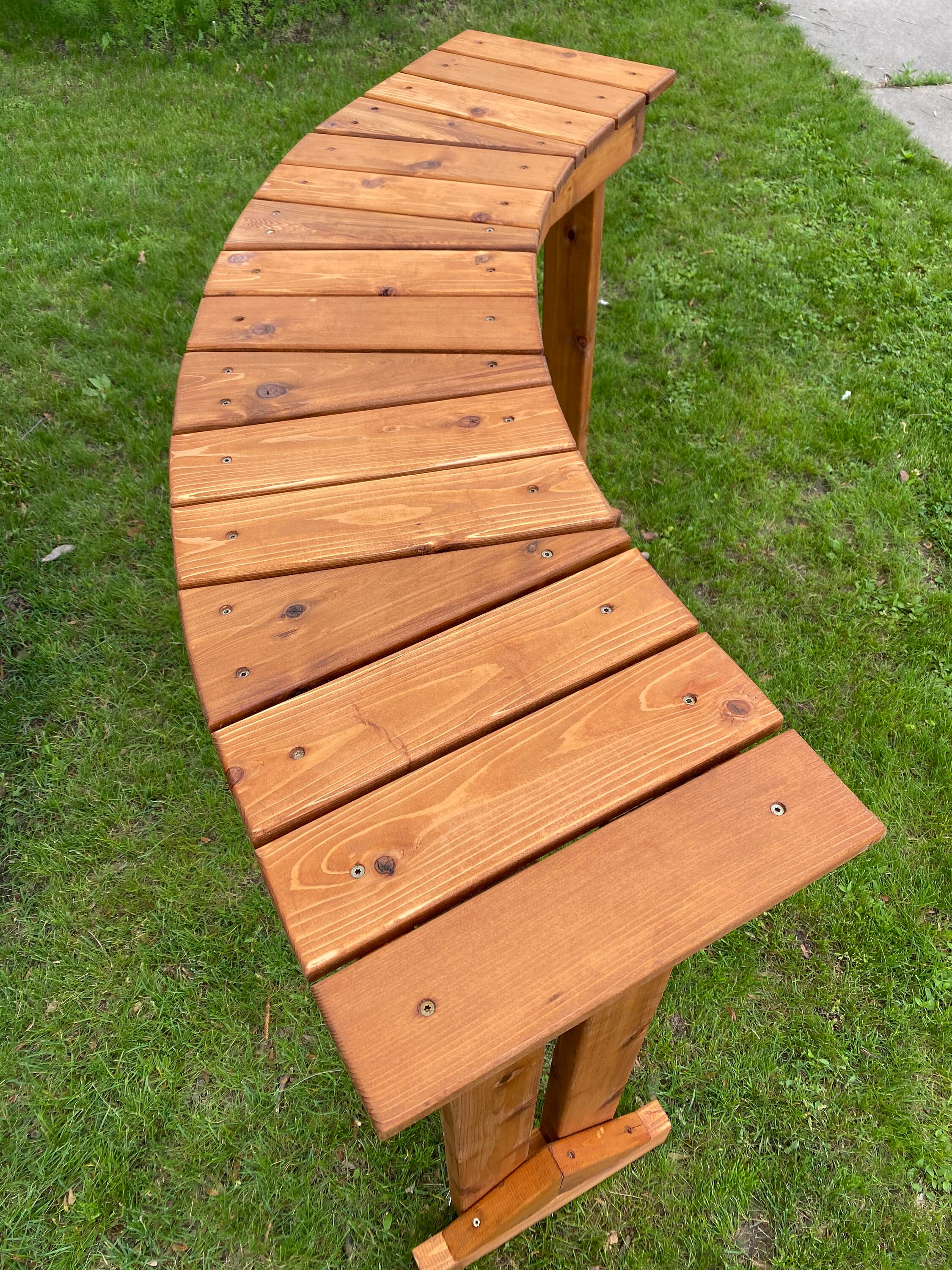 Curved Hot Tub Table for Round Spa — Tacowood