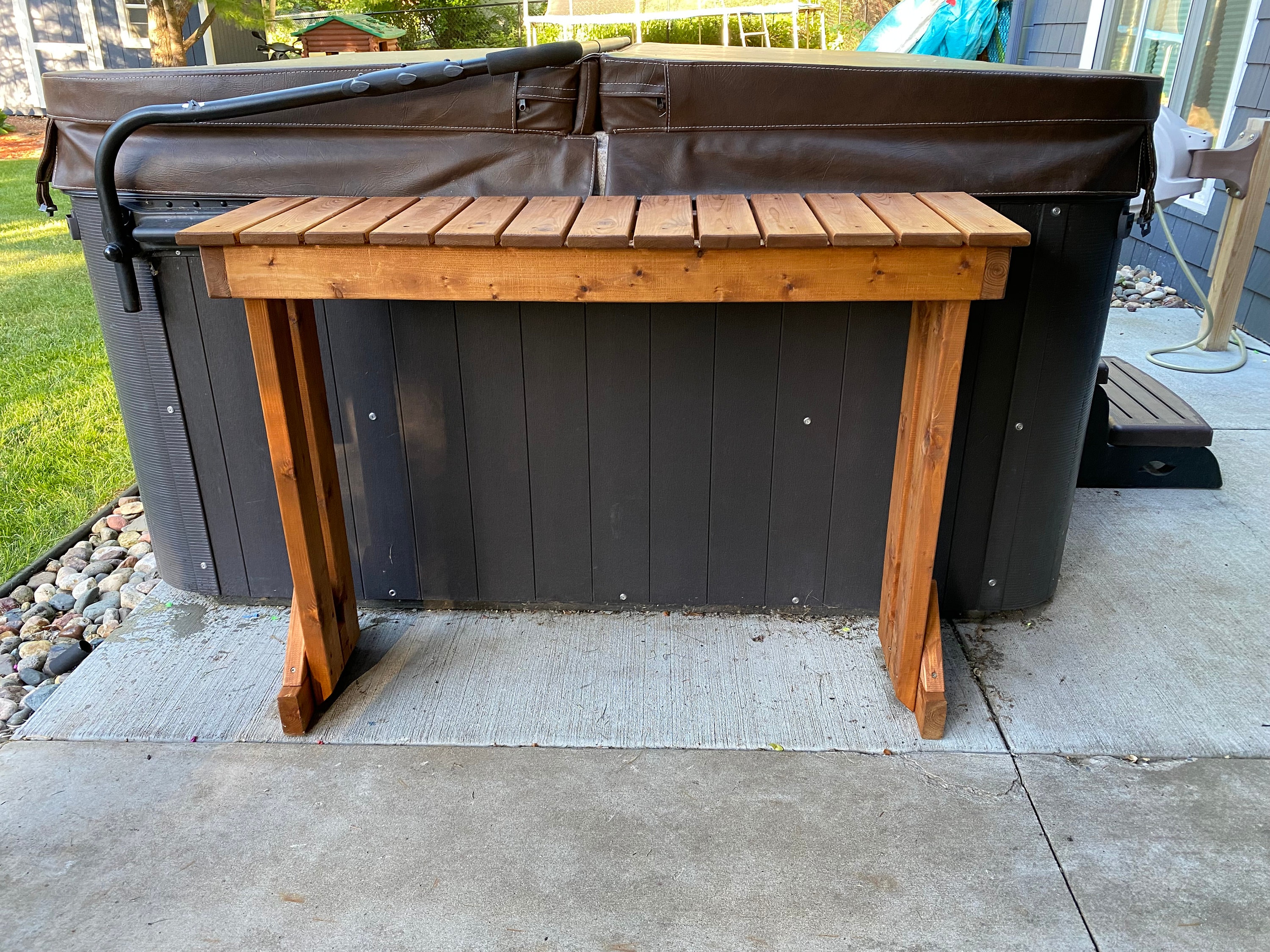 Hot tub on sale cooler table