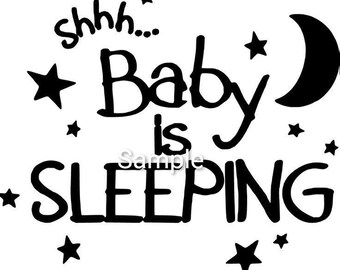 Chut Bebe Dort Etsy