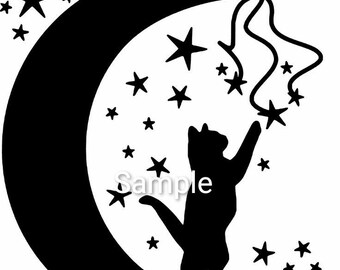 Download Moon And Cat Svg Etsy