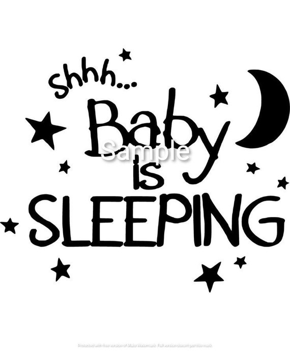 Chut Bebe Dort Svg Jpg Dxf Et Png Fichiers Etsy