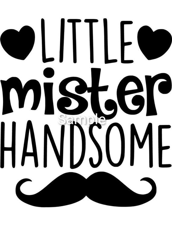 Little mister handsome svg jpg dxf and png files digital Etsy