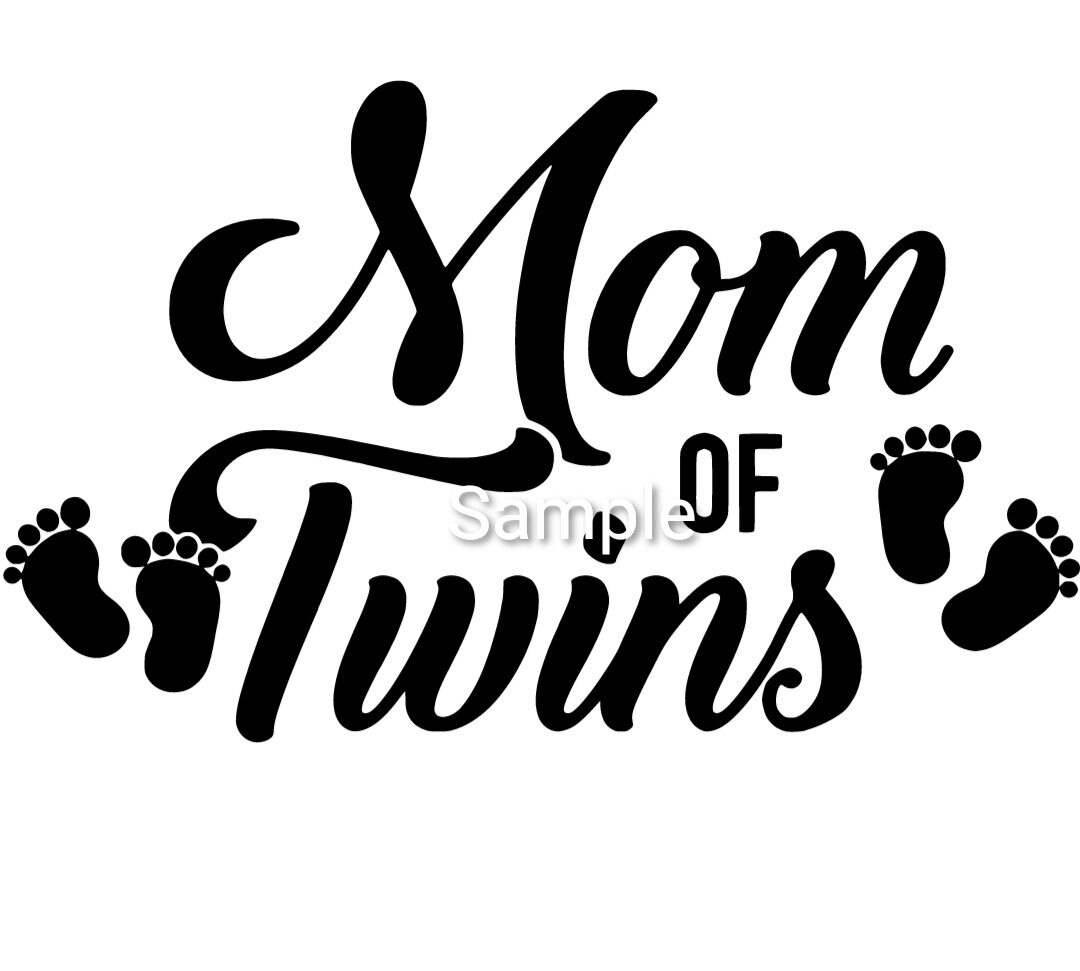 Mom of Twins Svg Jpg Dxf and Png Files Digital INSTANT Etsy