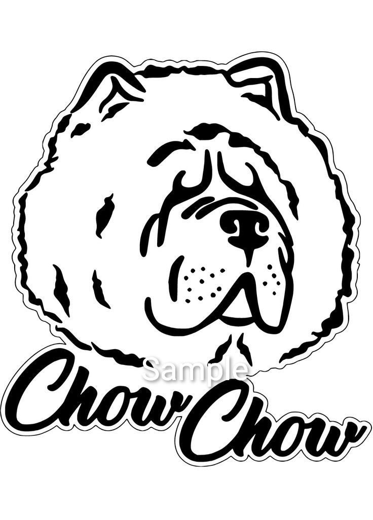Chow chow dog svg jpg dxf and png files digital INSTANT | Etsy