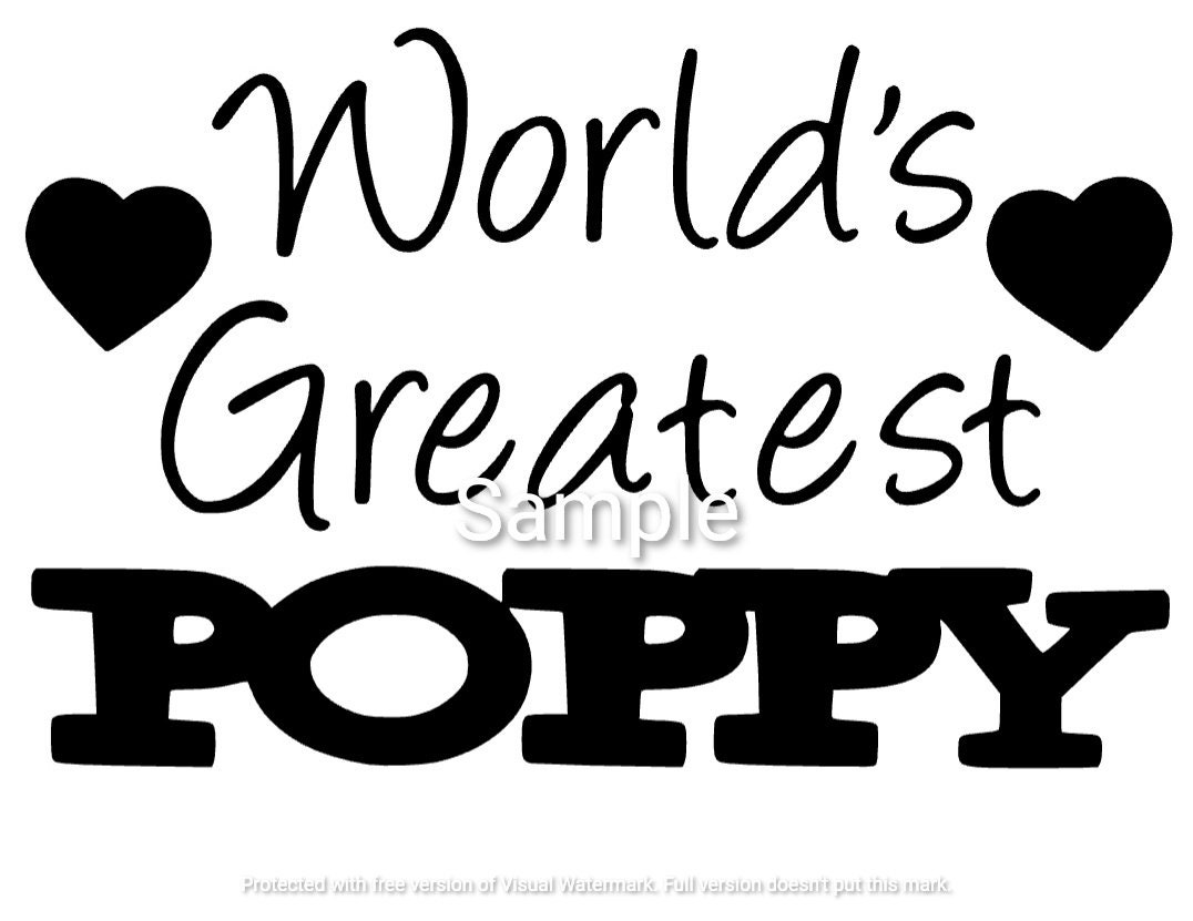 World's Greatest Poppy Svg Jpg Dxf and Png Files - Etsy UK