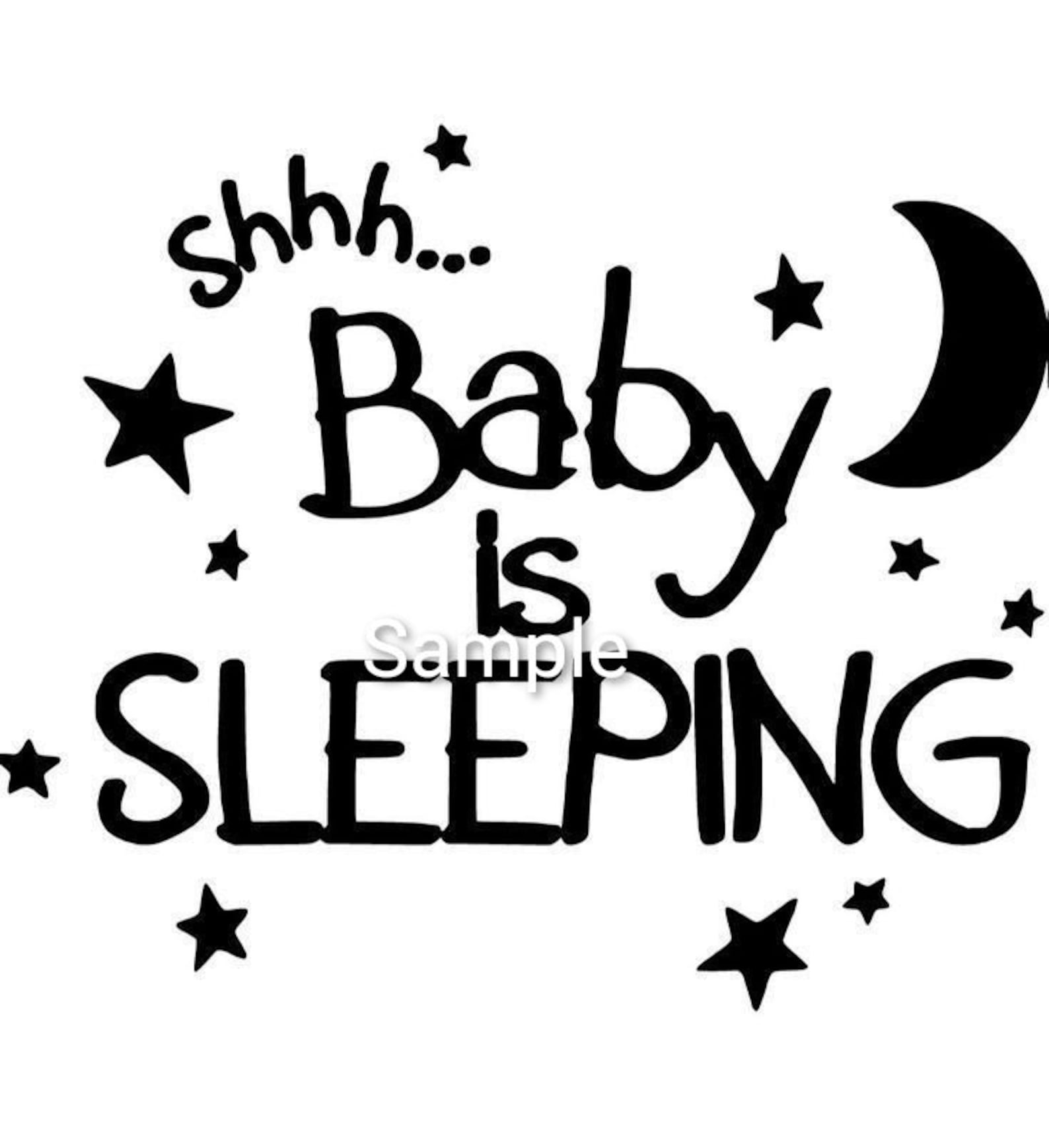 Shhhh…baby is sleeping svg jpg dxf and png files digital | Etsy
