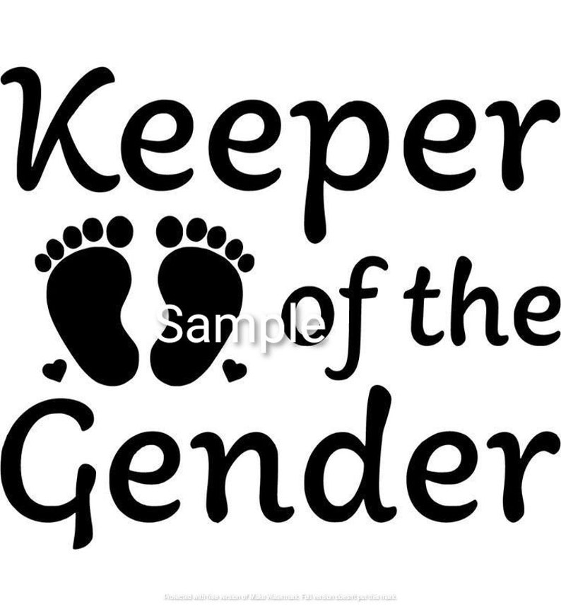 Keeper of the Gender Svg Jpg Dxf and Png Files Digital - Etsy Australia