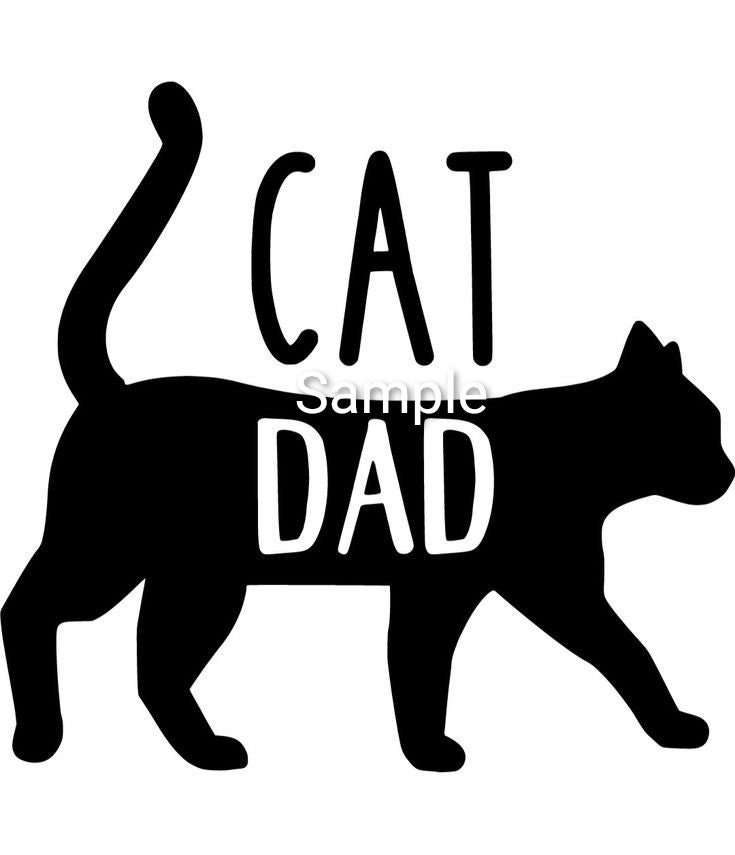 Cat dad svg jpg dxf and png files digital INSTANT DOWNLOAD | Etsy