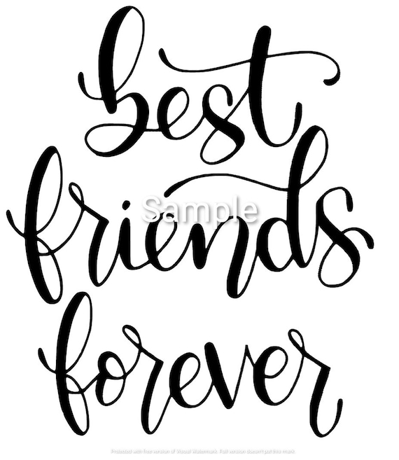 Best Friends Forever Svg Jpg Dxf and Png Files Digital | Etsy UK