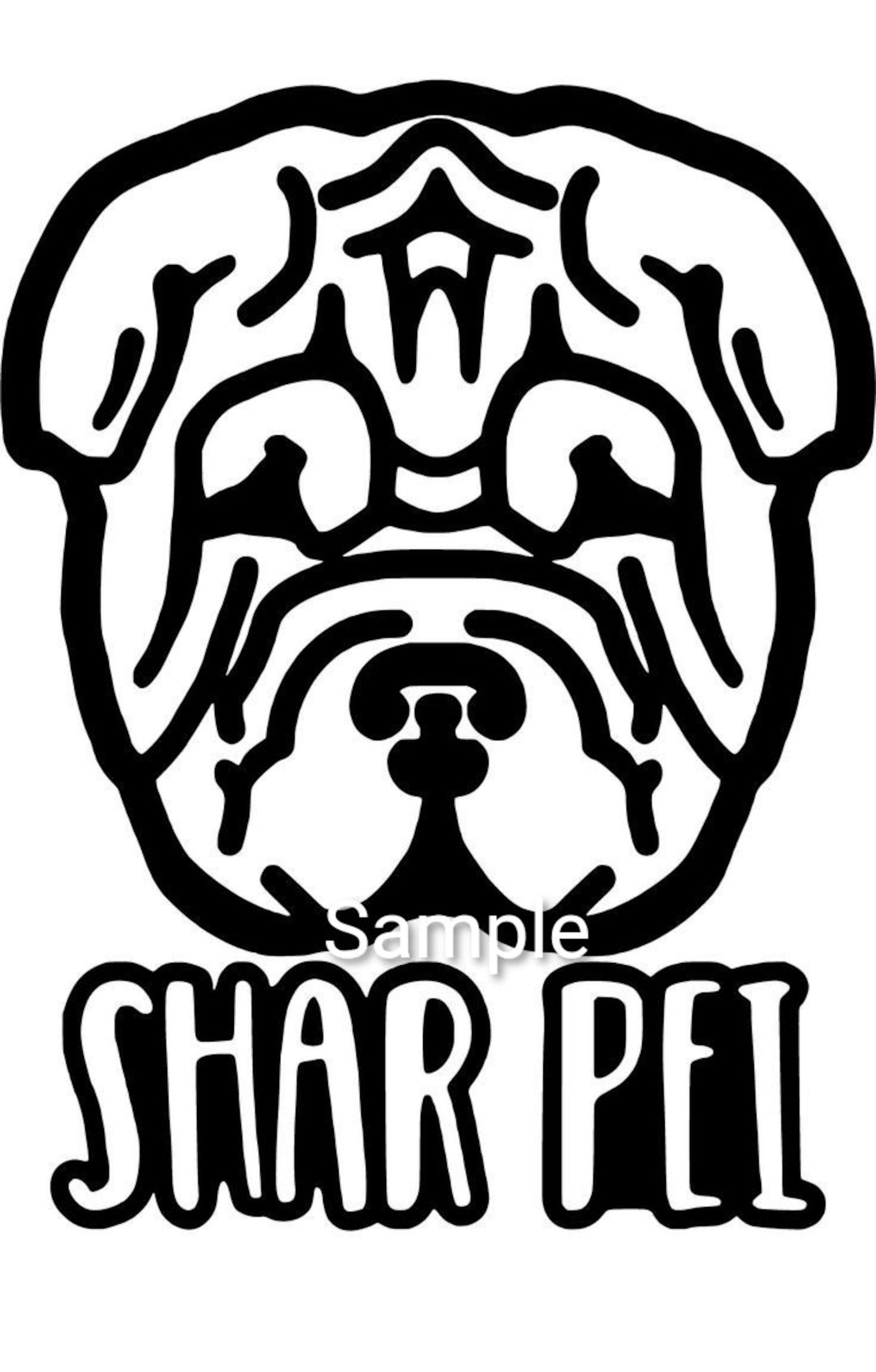 Shar pei svg jpg dxf and png files digital INSTANT DOWNLOAD | Etsy