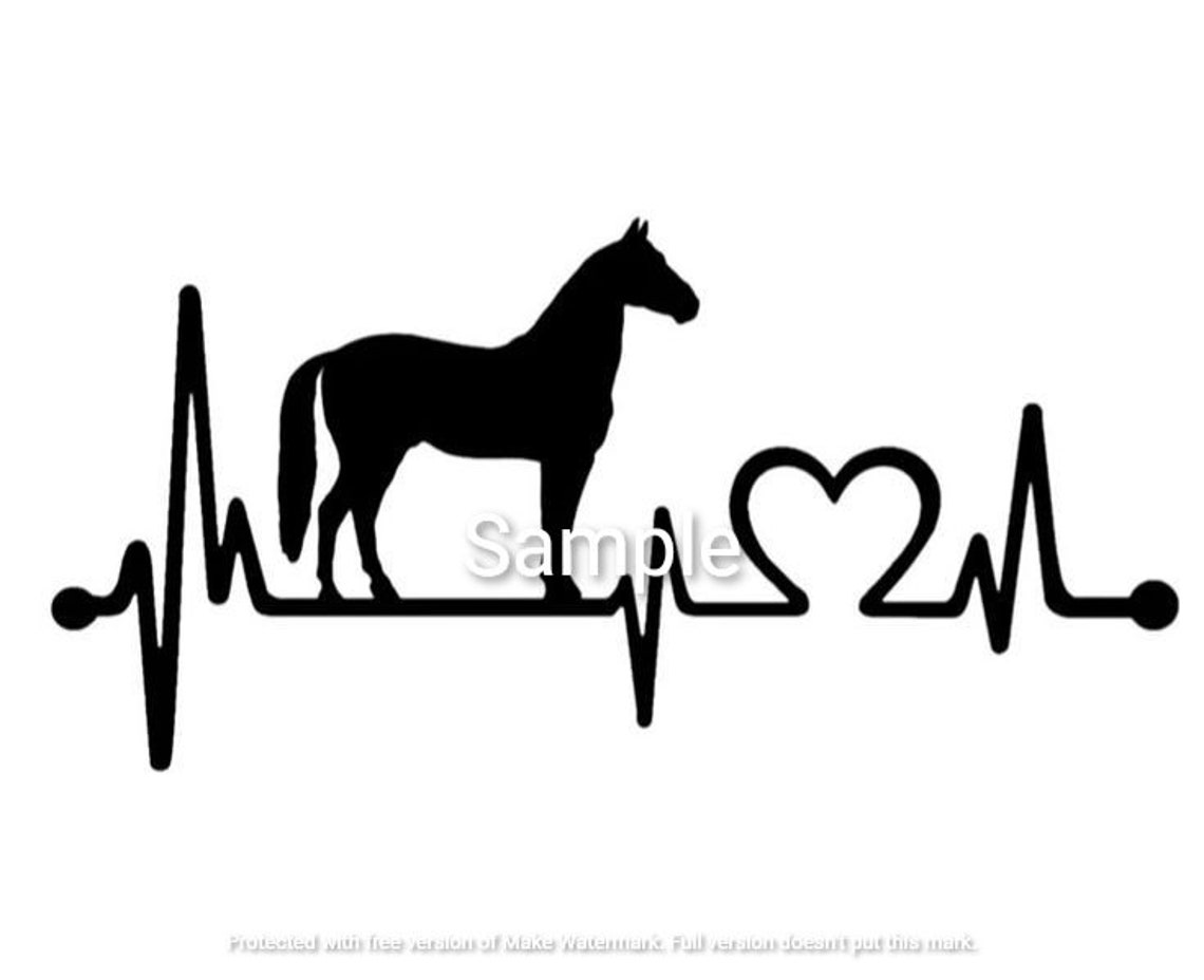 Pferd Herzschlag Clipart Silhouette svg jpg dxf und png Etsy Schweiz