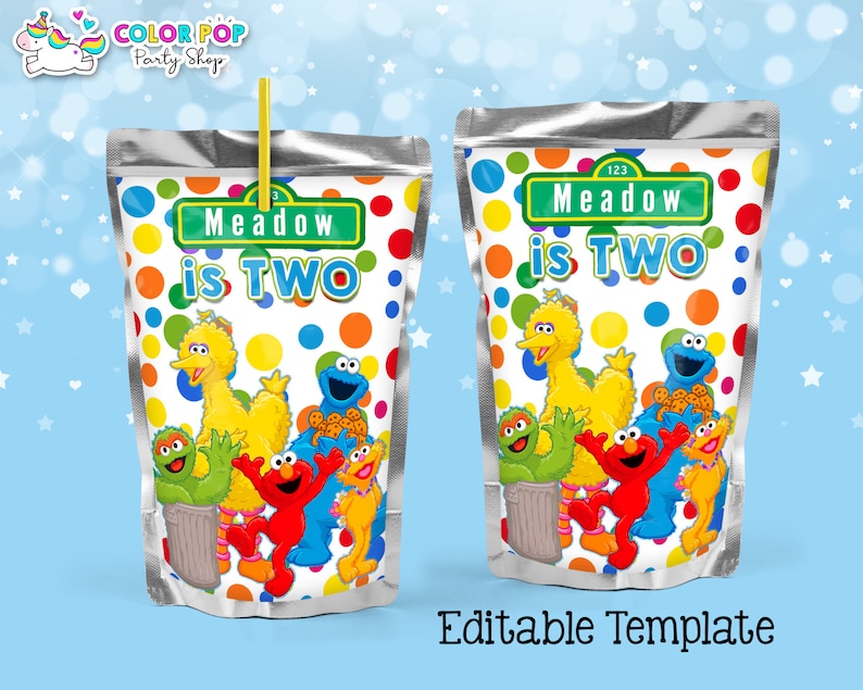 Sesame Street Label Templates
