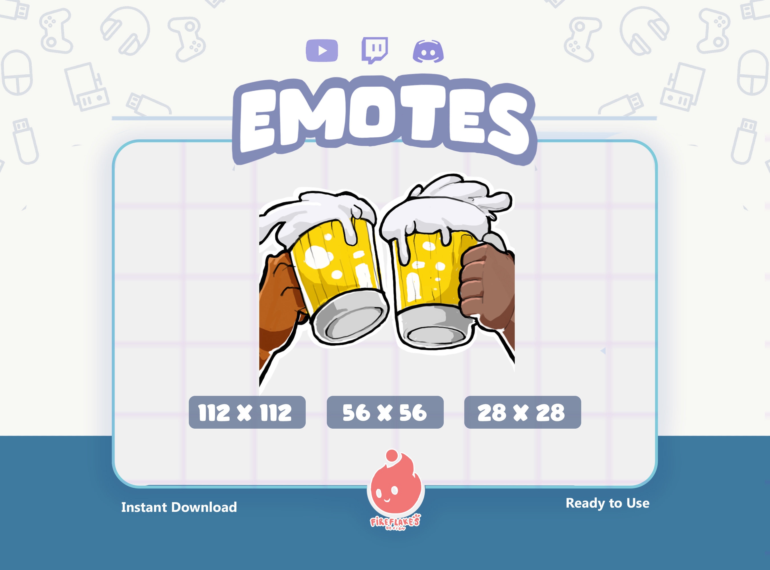 Twitch Emote / Cheers, Beer Toss, Bro Toss, Drink, Emote / Funny Emote