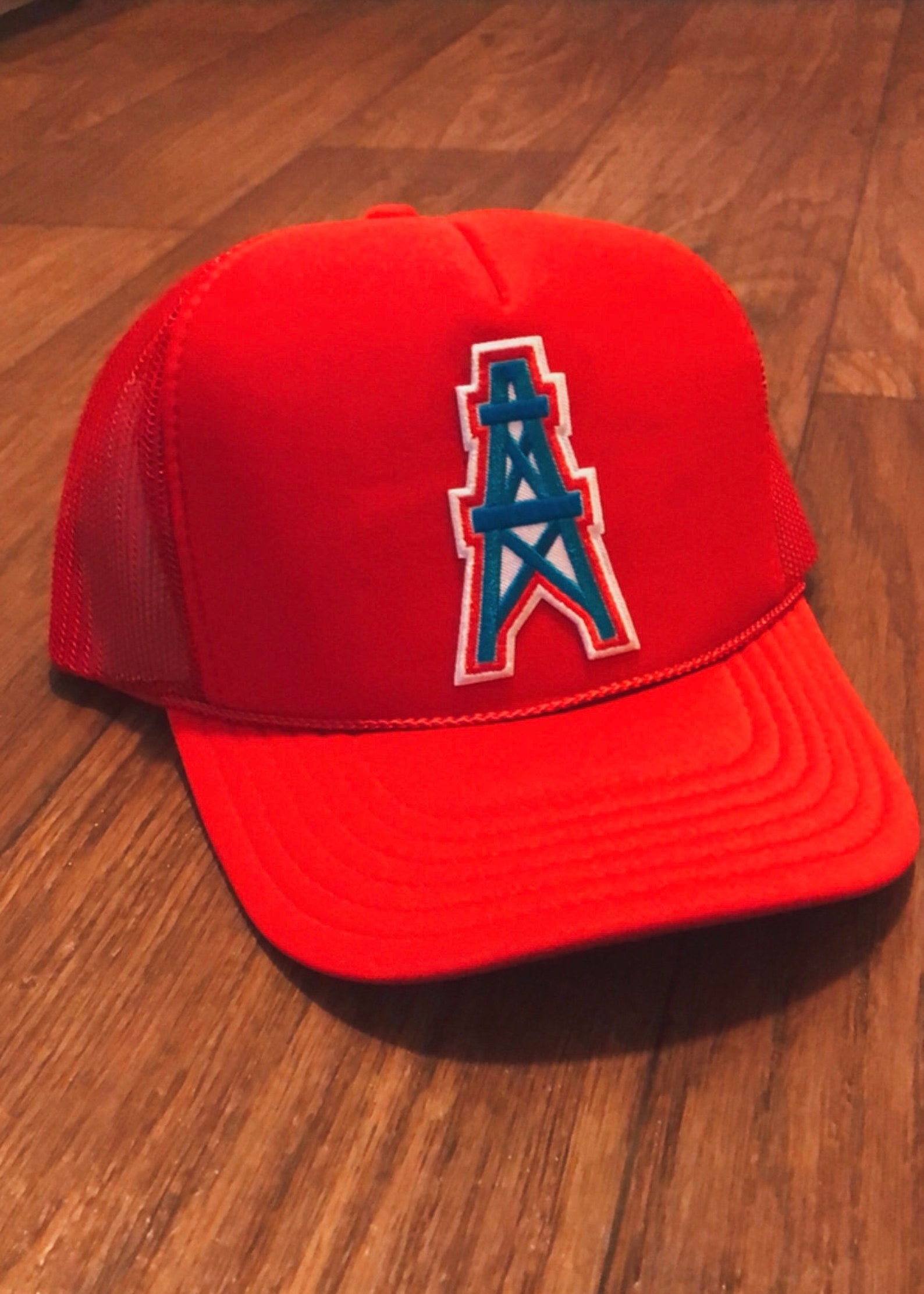 Vintage Houston Oilers Trucker hat Etsy