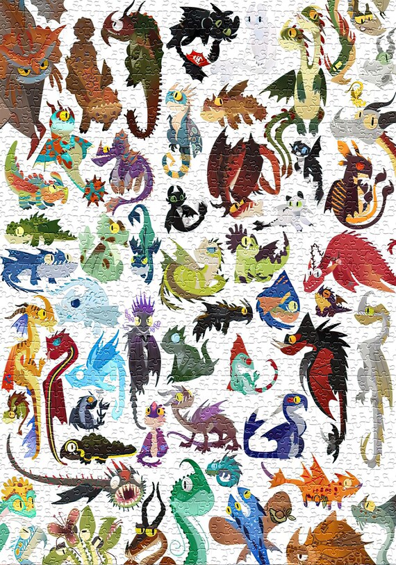 How To Train Your Dragon All Dragon 20 x 30 inch Premium 1000 Etsy