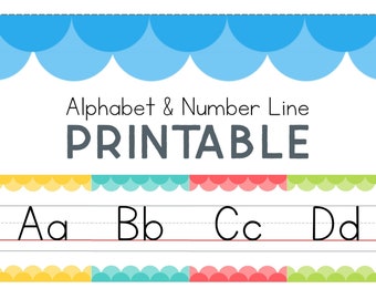 Alphabet & Number Line Printable | Classroom Decor | Alphabet Posters