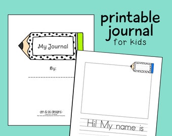 Printable Kids Journal: Fill-In-The-Blank Writing, Drawing (Digital Download)
