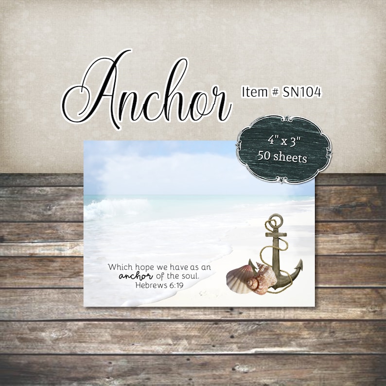 Scripture Sticky Notes | 4" x 3" Notepad | 50 Sheets | Religious | Christian | With Bible Verse Item#SN104 | Anchor